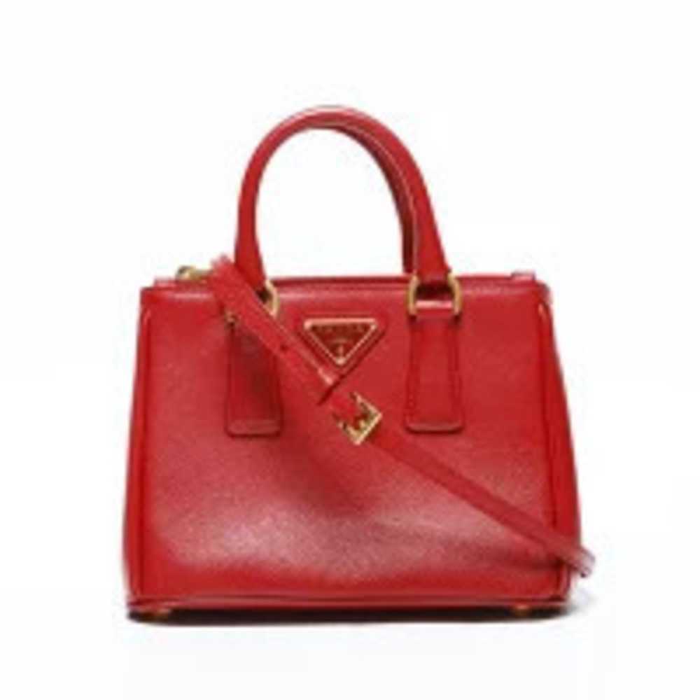 Prada Handbag Saffiano Galleria Red